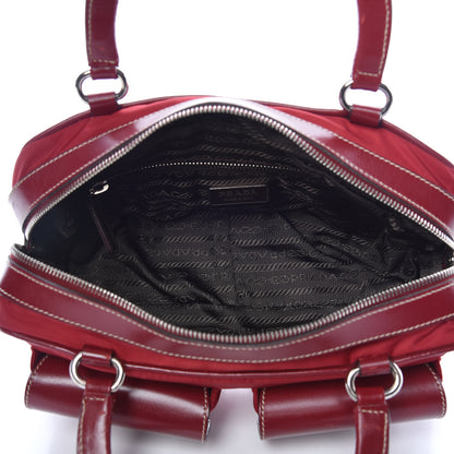 Prada Tessuto Nylon Front Pocket Tote Cherry 5 of 10