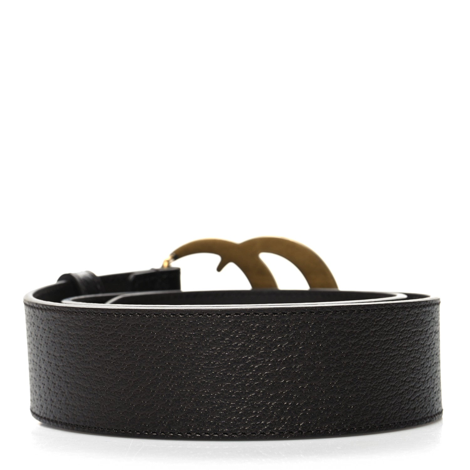 Gucci Textured Dollar Calfskin Double G 40mm Belt 70 28 Black 2 of 5