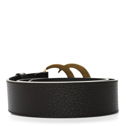 Gucci Textured Dollar Calfskin Double G 40mm Belt 70 28 Black 2 of 5