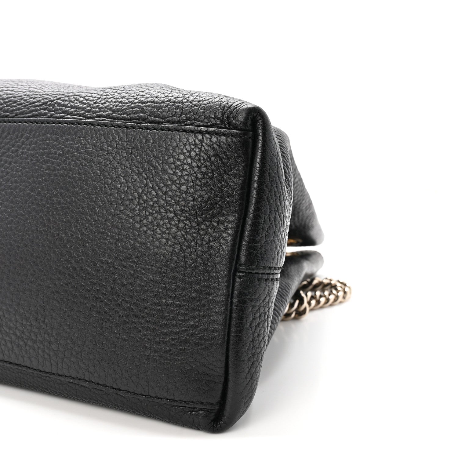Gucci Pebbled Calfskin Medium Soho Chain Shoulder Bag Black 10 of 10