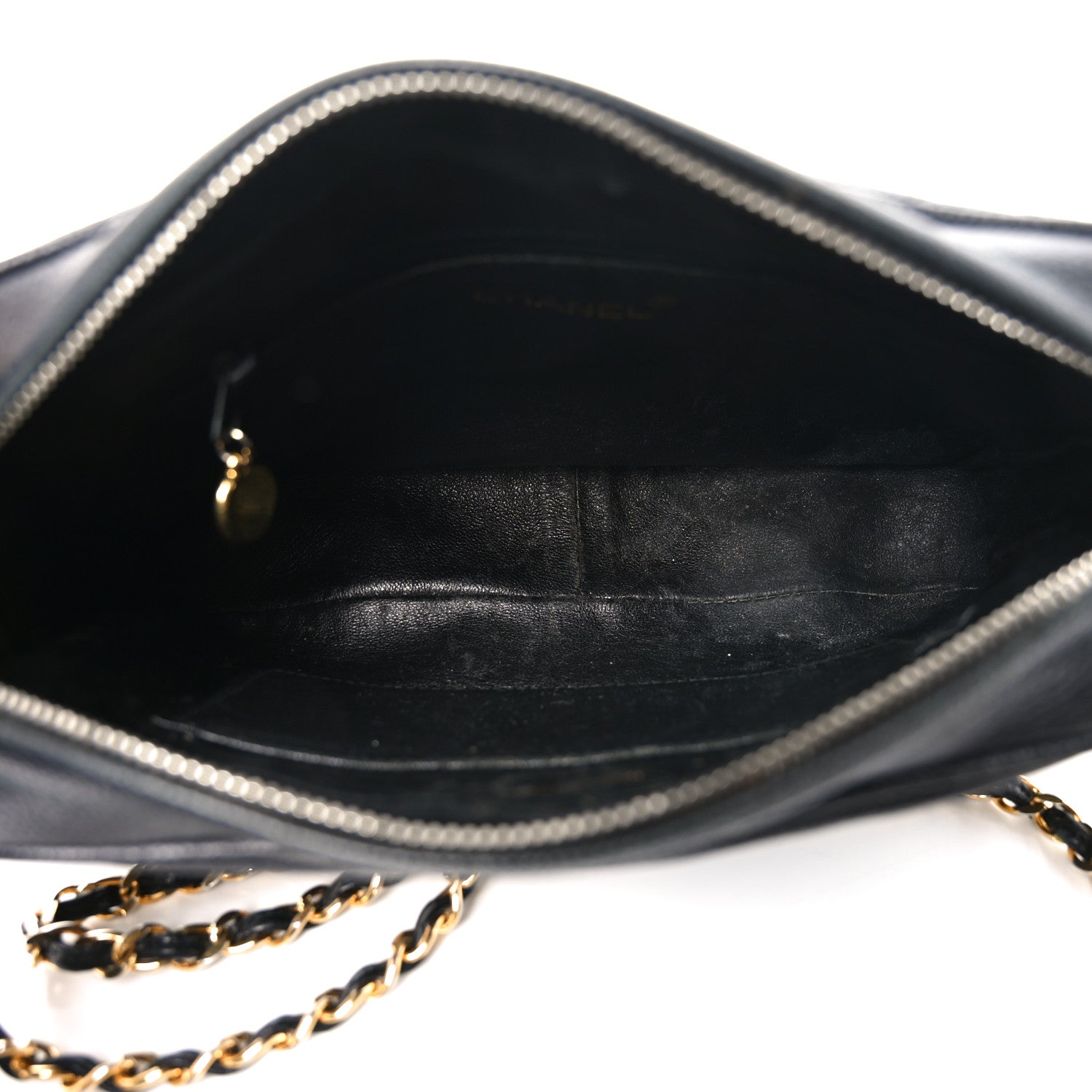 Chanel Caviar Chevron Quilted Camera Case Black 5 of 10