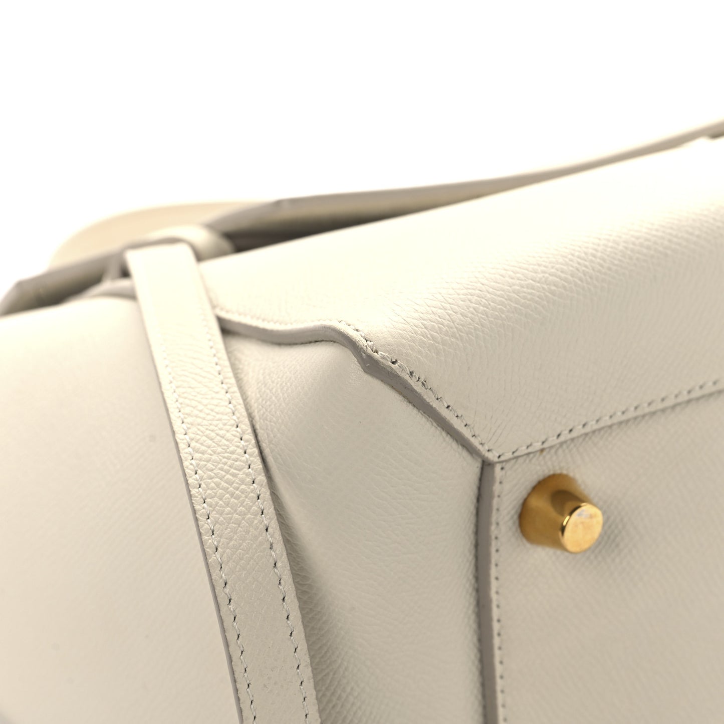 Grained Calfskin Mini Belt Bag White