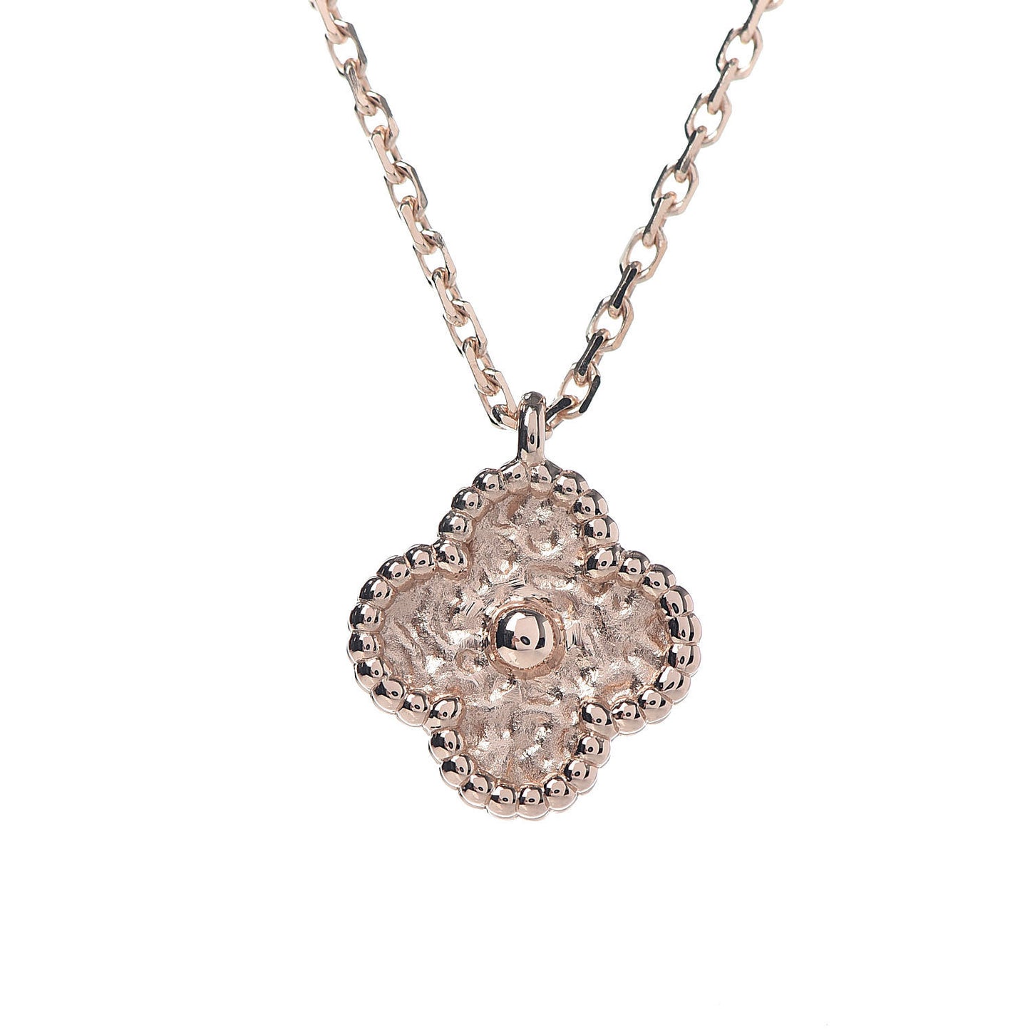 18K Rose Gold Sweet Alhambra Pendant Necklace
