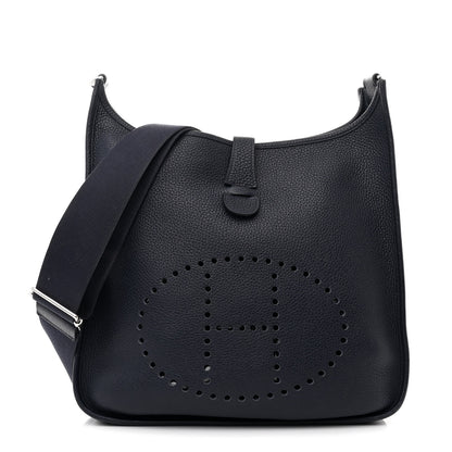 Hermes Taurillon Clemence Evelyne III GM Bleu Nuit 1 of 11