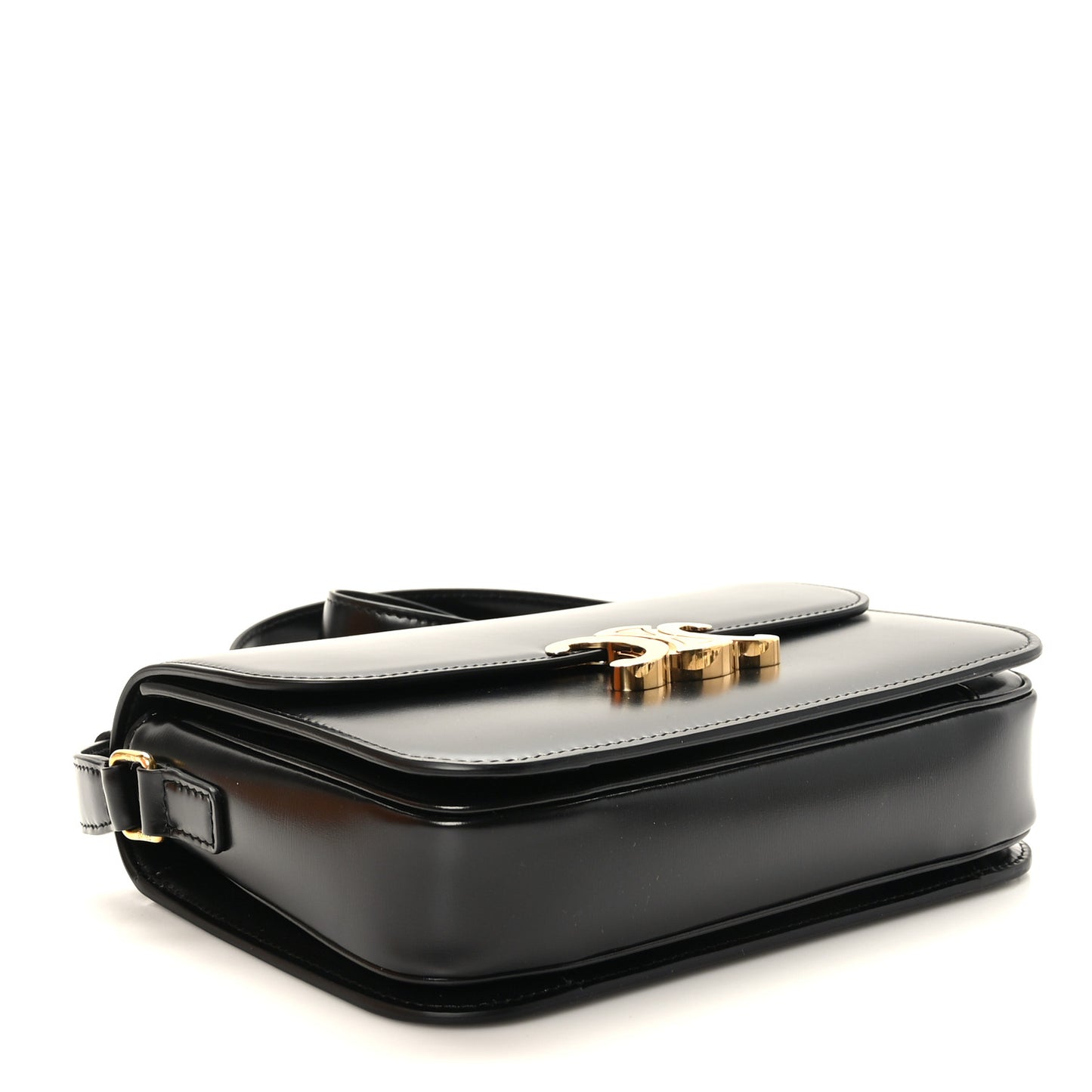 Shiny Calfskin Medium Triomphe Black