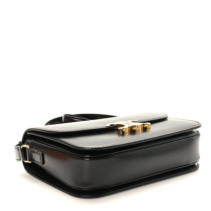 Celine Shiny Calfskin Medium Triomphe Black 4 of 10