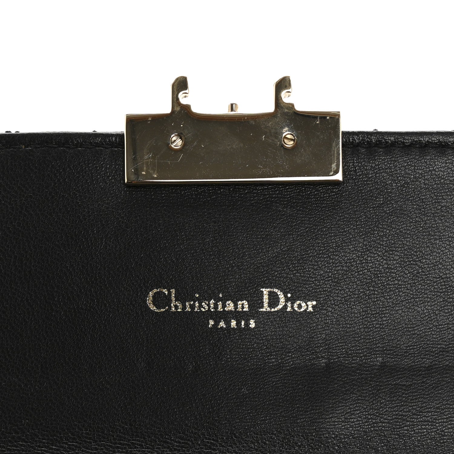 Christian Dior Lambskin Cannage Miss Dior Chain Wallet Black 7 of 15