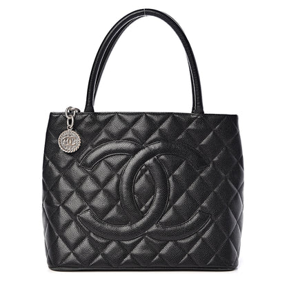 Chanel Caviar Quilted Medallion Tote Black 1 of 15