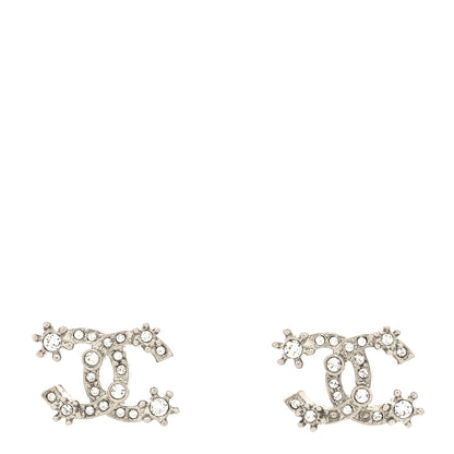 Chanel Crystal CC Star Earrings Silver 1 of 4
