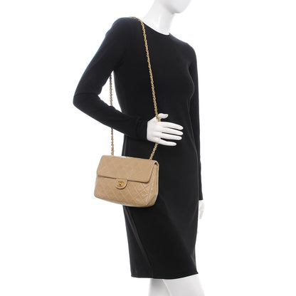 Chanel Lambskin Quilted Small Single Flap Beige 2 of 25