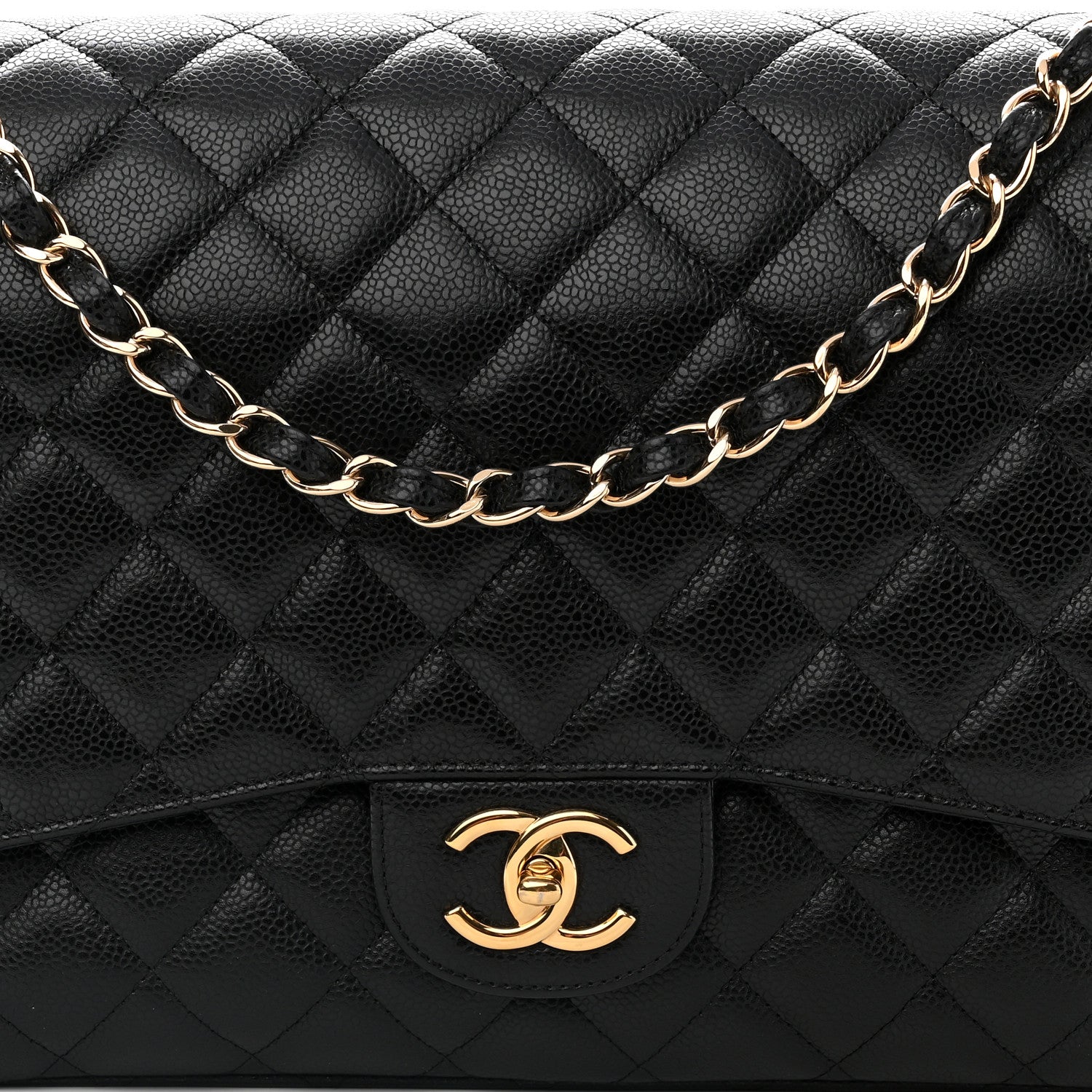 Chanel Caviar Quilted Maxi Double Flap Black 7 of 10