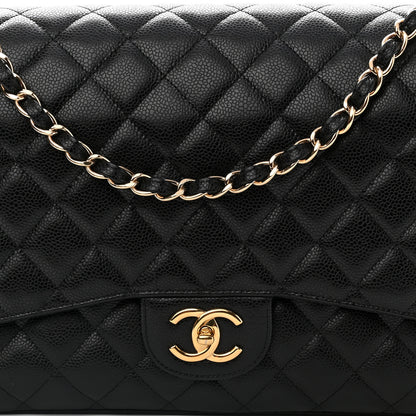 Chanel Caviar Quilted Maxi Double Flap Black 7 of 10