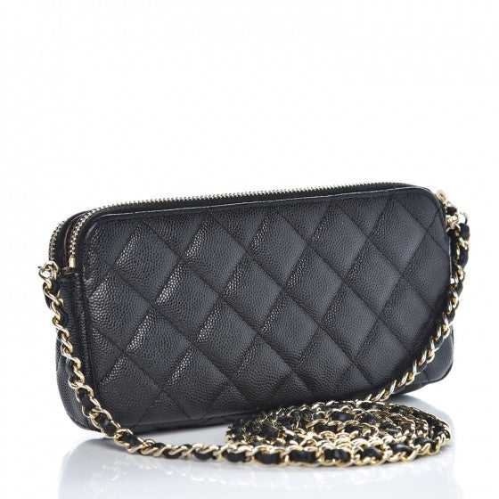 Chanel Caviar Quilted Small Clutch With Chain Black 3 of 13