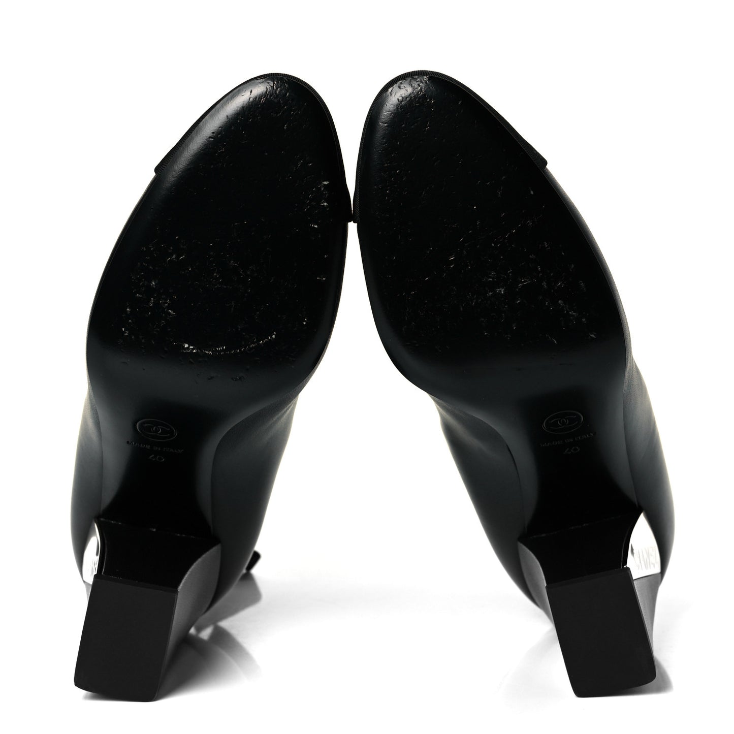 Lambskin Grosgrain Triangle & Collar 90 Ankle Boots 40 Black