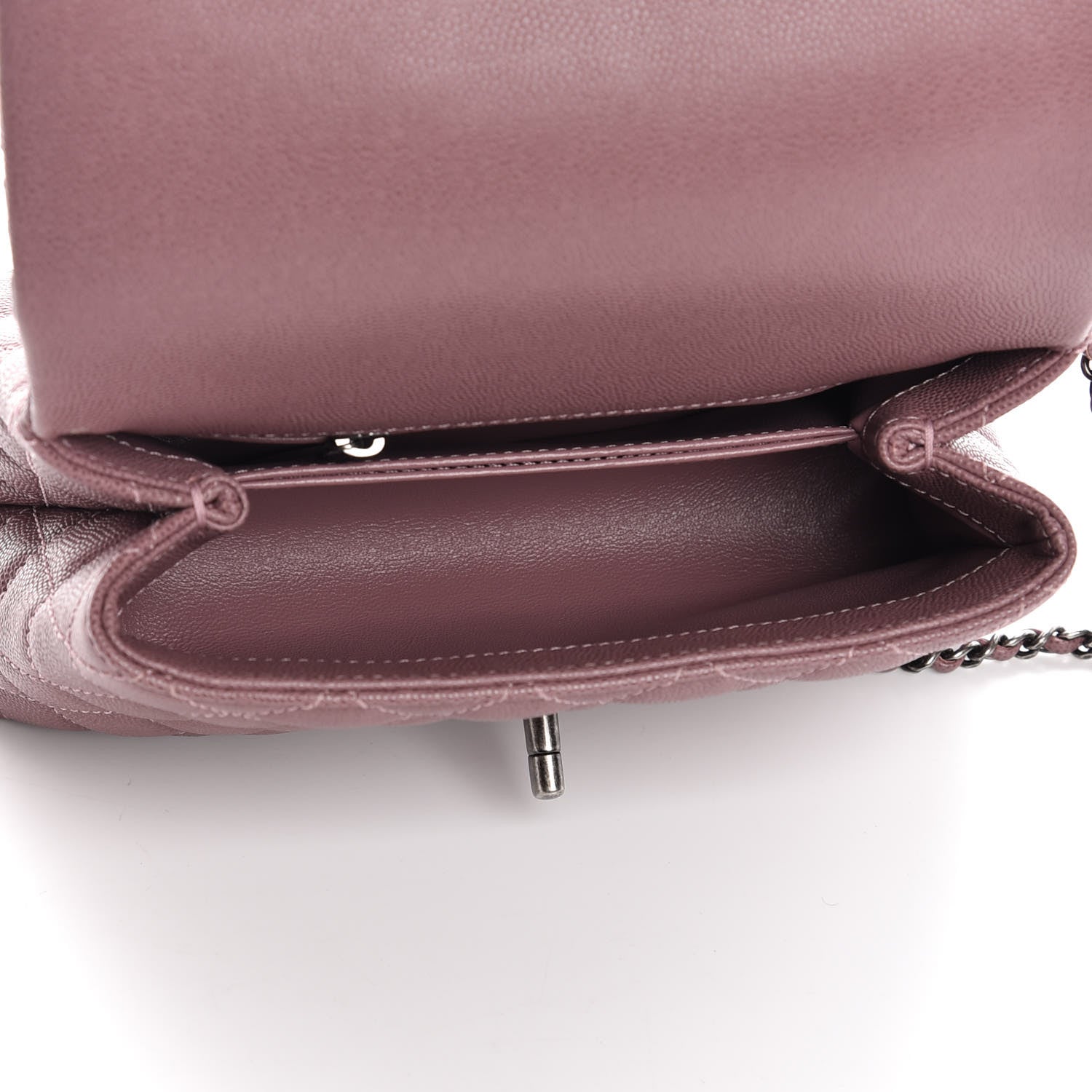 Chanel Caviar Lizard Quilted Mini Coco Handle Flap Pink 5 of 8