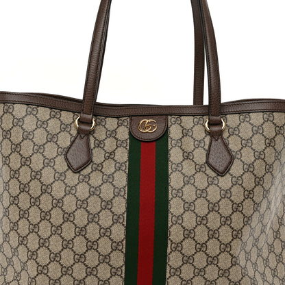 Gucci GG Supreme Monogram Medium Ophidia Shopping Tote Brown 8 of 10