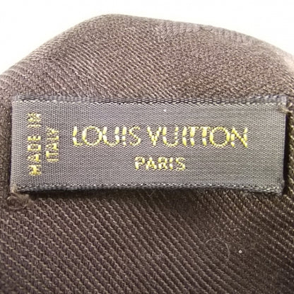 Louis Vuitton Wool Silk Monogram Shawl Brown 2 of 6