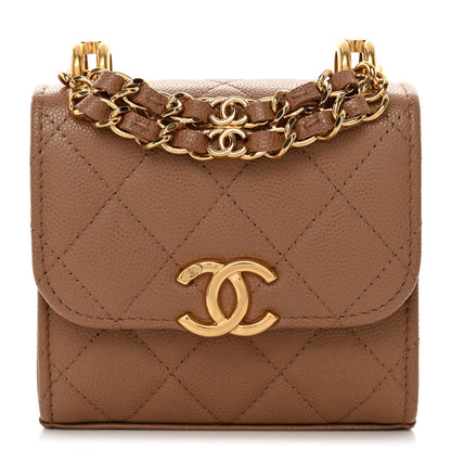 Chanel Caviar Quilted Coco First Clutch With Chain Beige 1 of 11