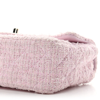 Chanel Tweed Quilted Mini Rectangular Flap Pink 10 of 14