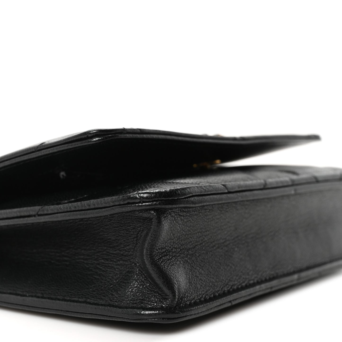 Lambskin Quilted Chanel 19 Wallet On Chain WOC Black
