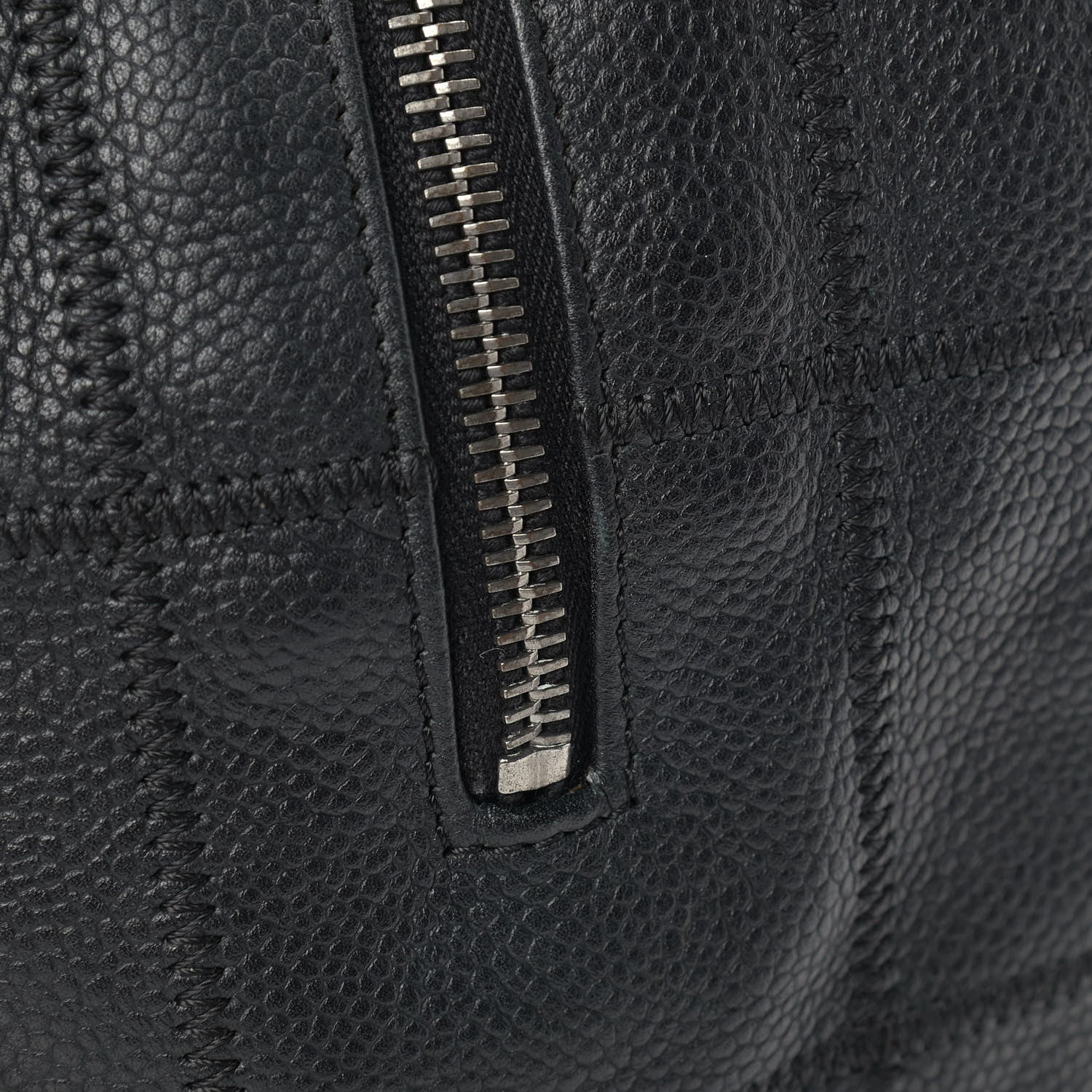 Chanel Caviar Square Stitched Tote Black 10 of 10
