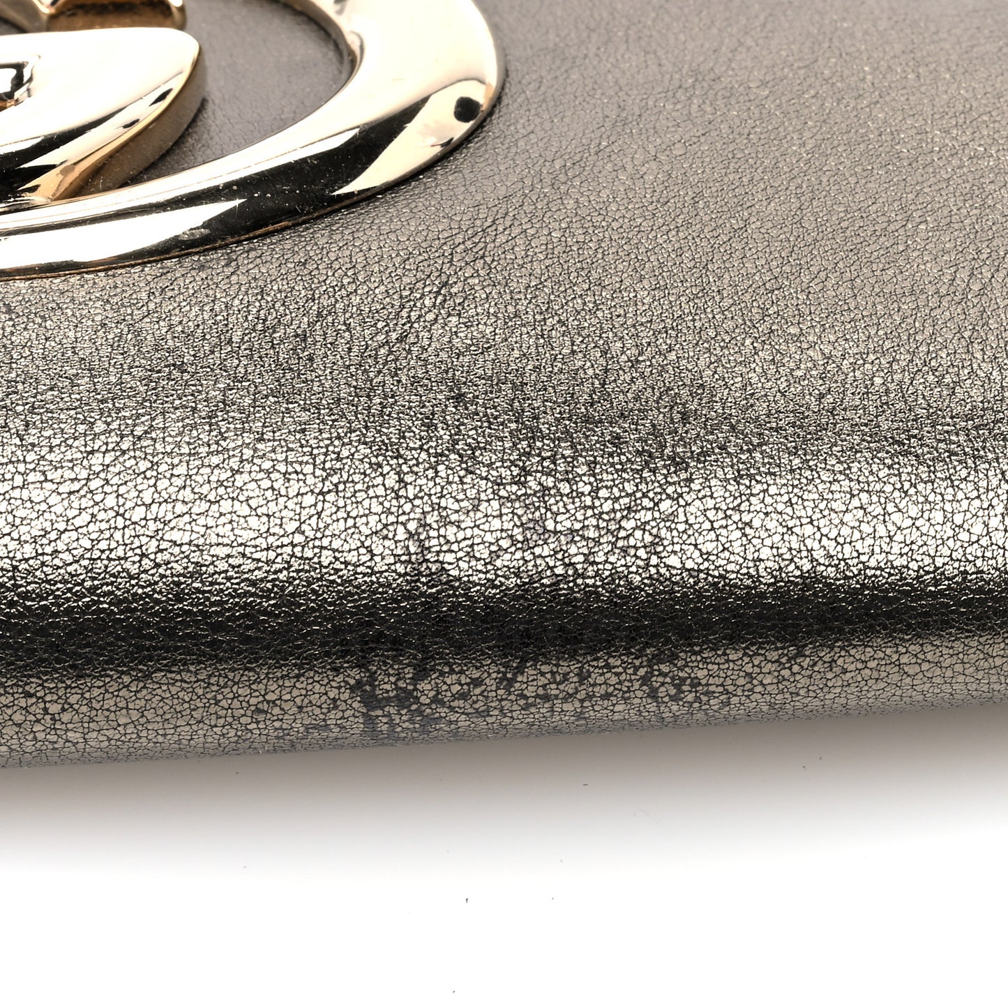 Calfskin Britt Clutch Pewter