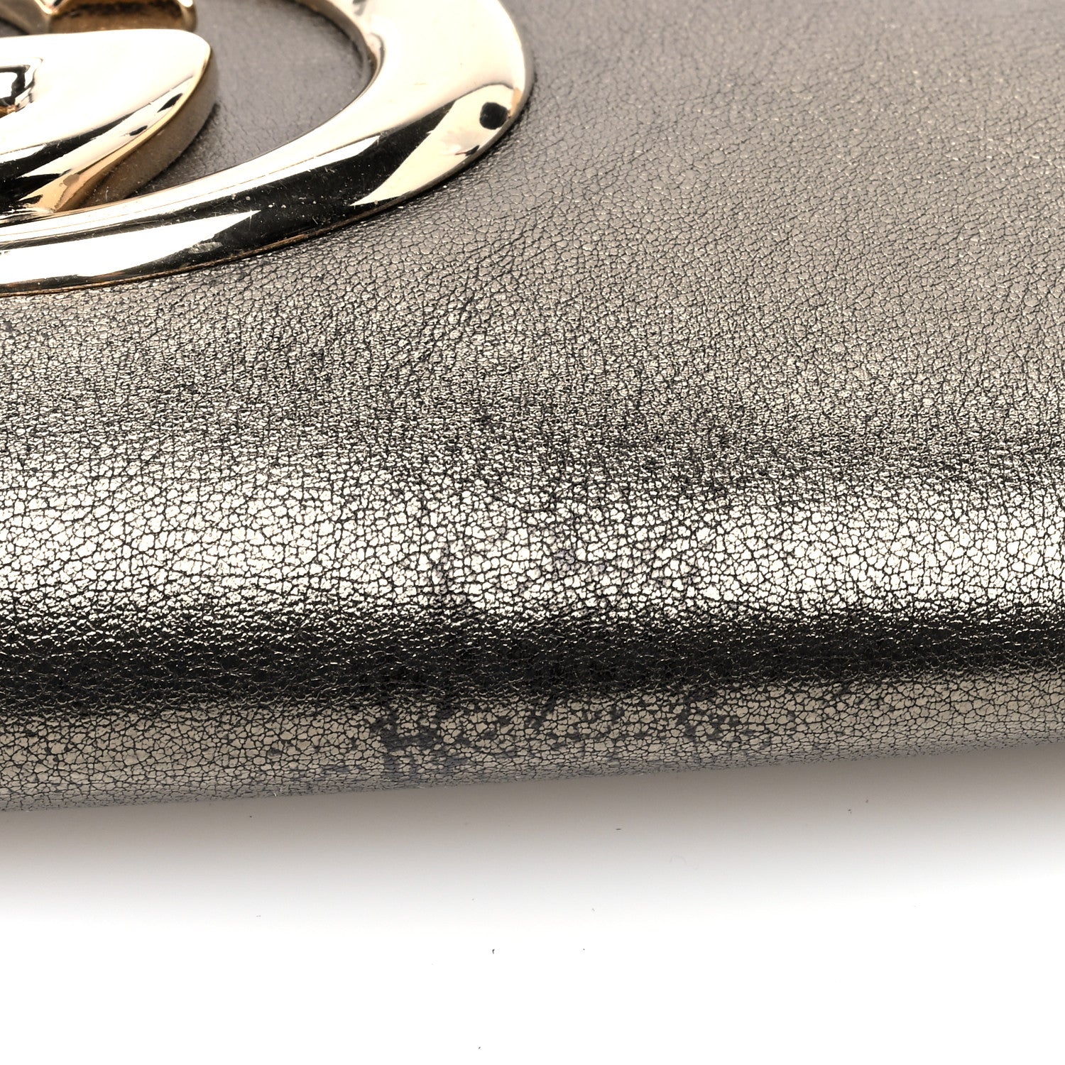 Gucci Calfskin Britt Clutch Pewter 9 of 9