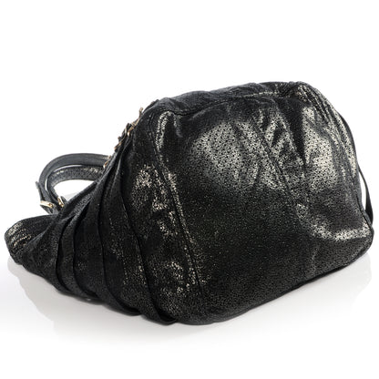 Jimmy Choo Leather Perforated Bree Bag Gunmetal 4 of 8