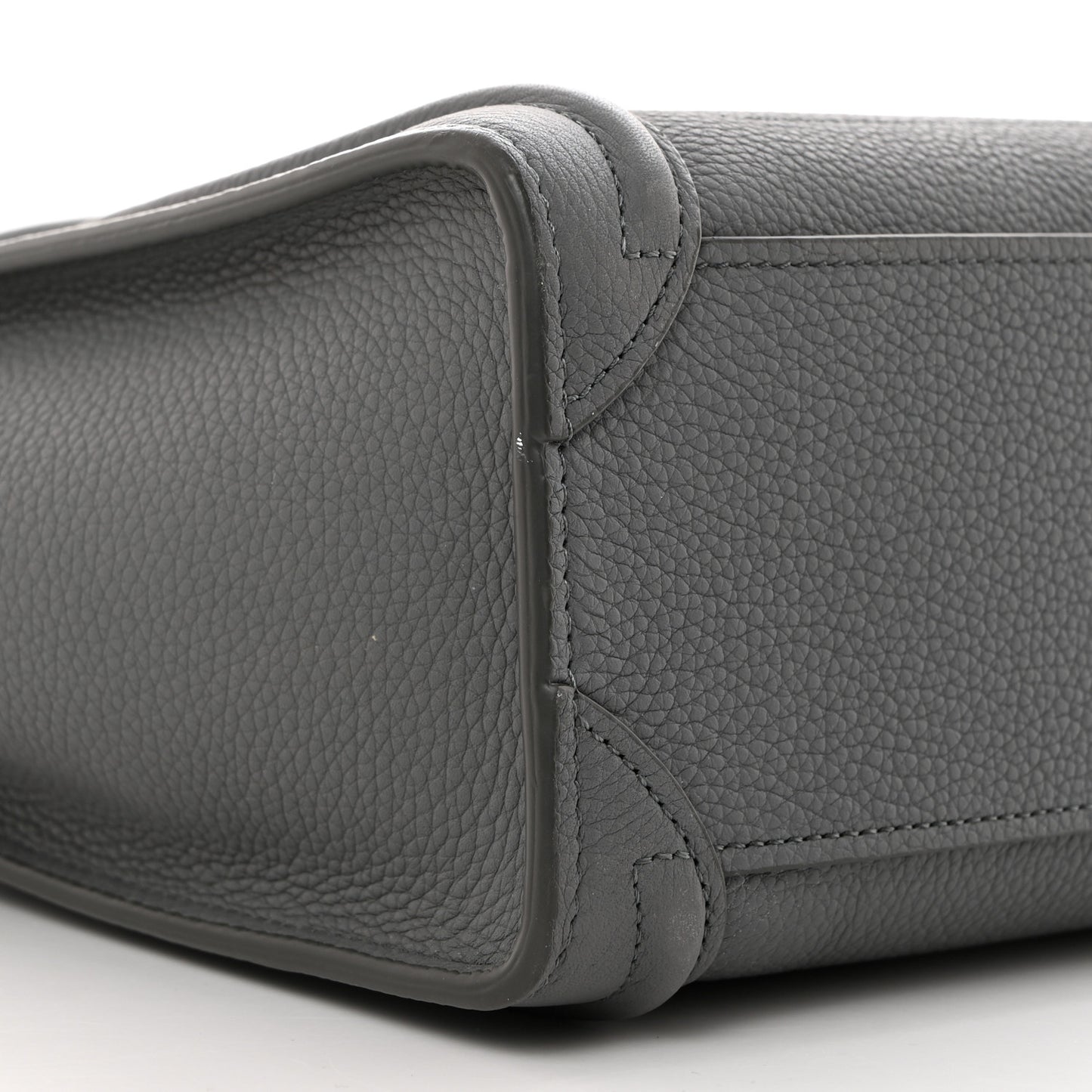 Baby Drummed Calfskin Nano Luggage Kohl
