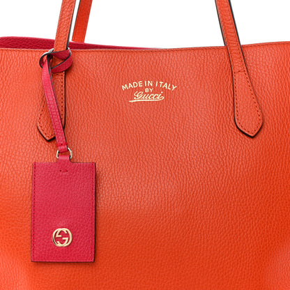 Gucci Dollar Calfskin Medium Swing Tote Sun Orange Pure Red 8 of 14