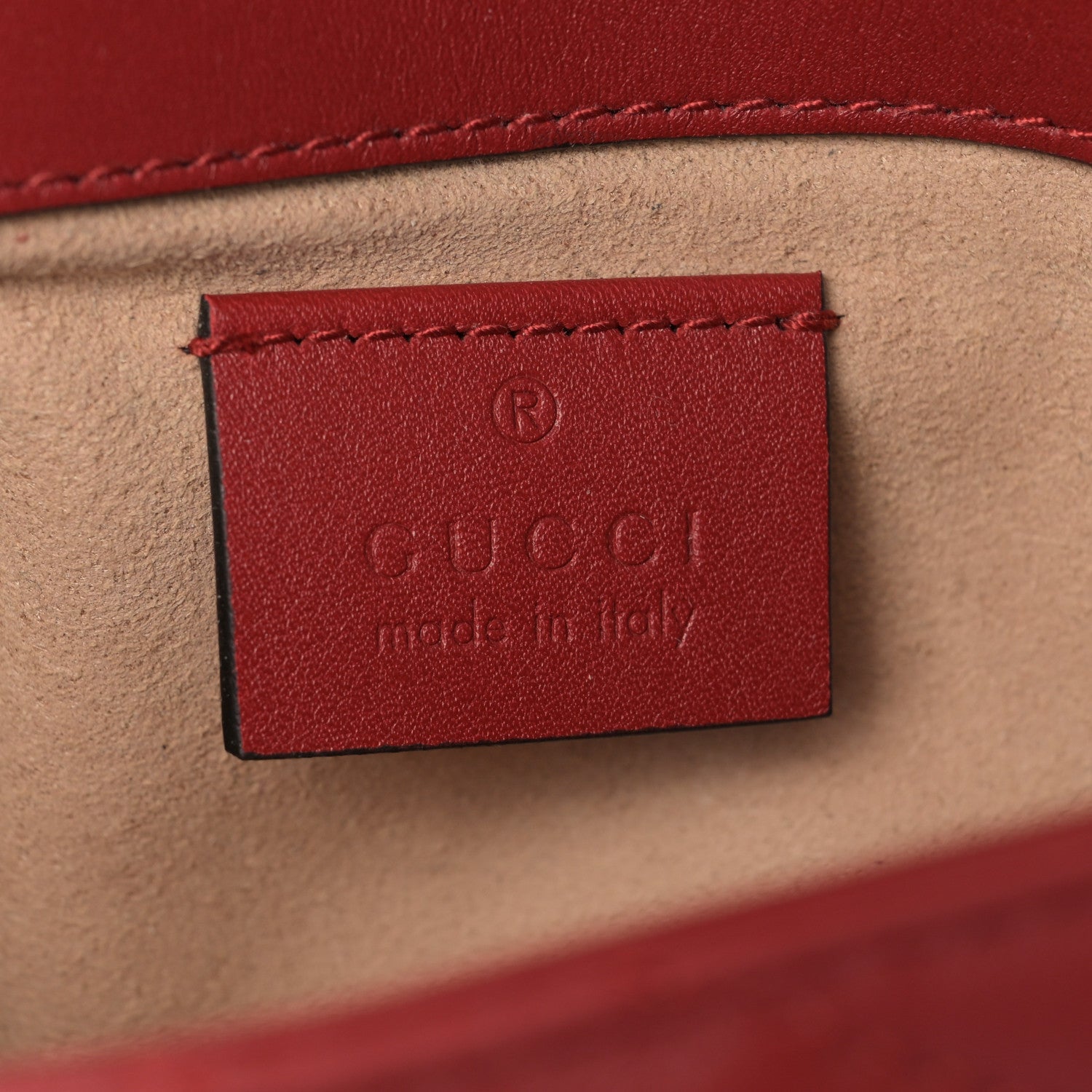 Gucci Calfskin Matelasse Super Mini GG Marmont Shoulder Bag Hibiscus Red 6 of 11