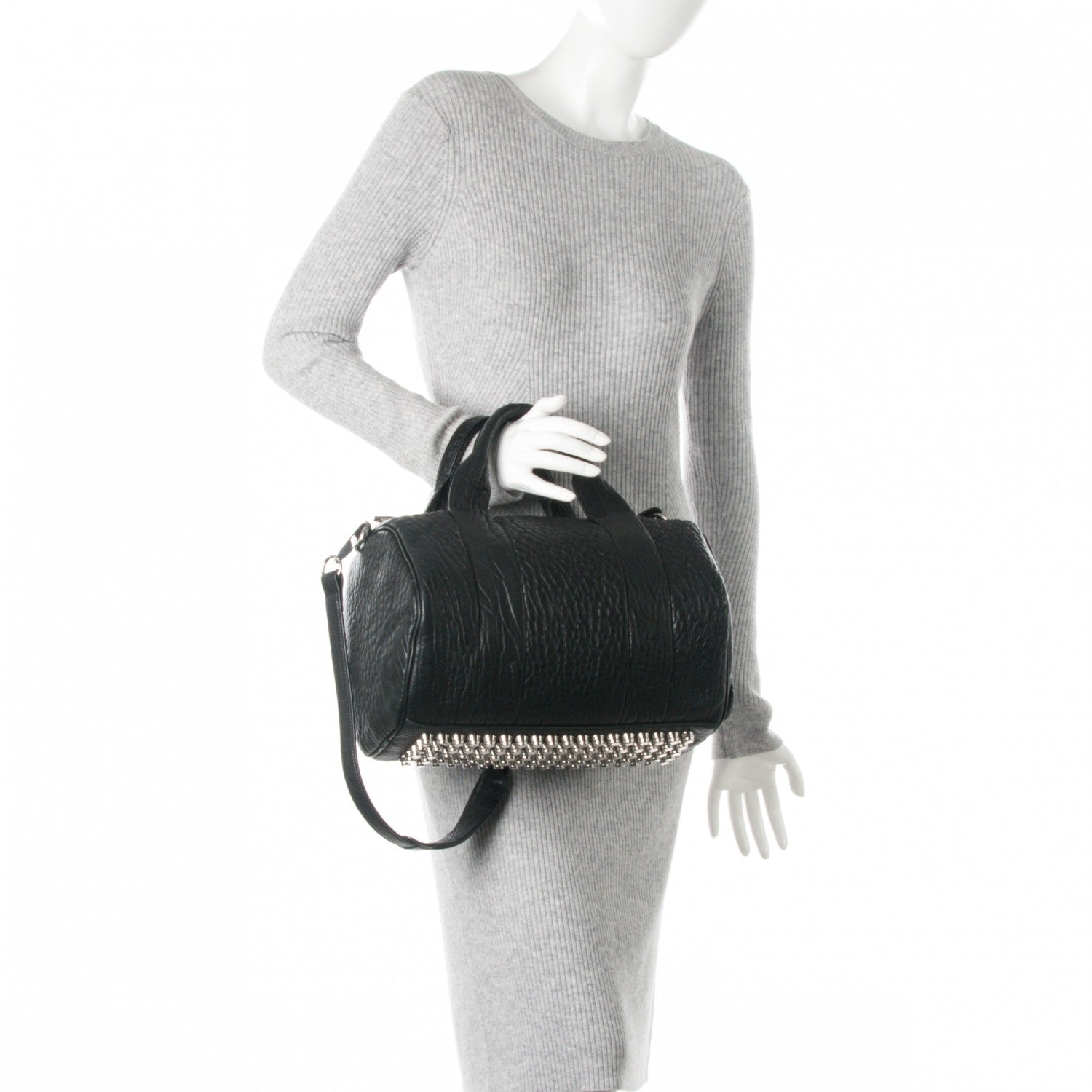 Alexander Wang Pebbled Lambskin Rocco Black 3 of 7