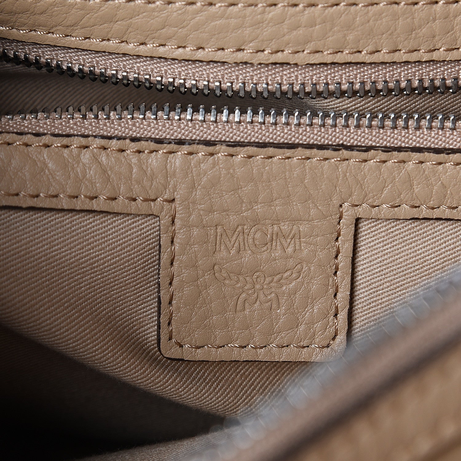 MCM Calfskin Ottomar Monogram Essential Hobo New Beige 5 of 7