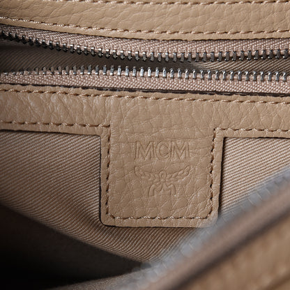 MCM Calfskin Ottomar Monogram Essential Hobo New Beige 5 of 7