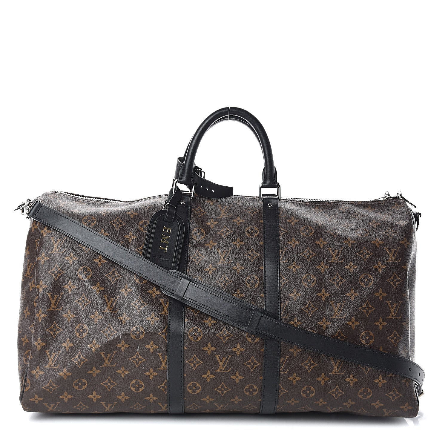 Louis Vuitton Monogram Macassar Keepall Bandouliere 55 1 of 10