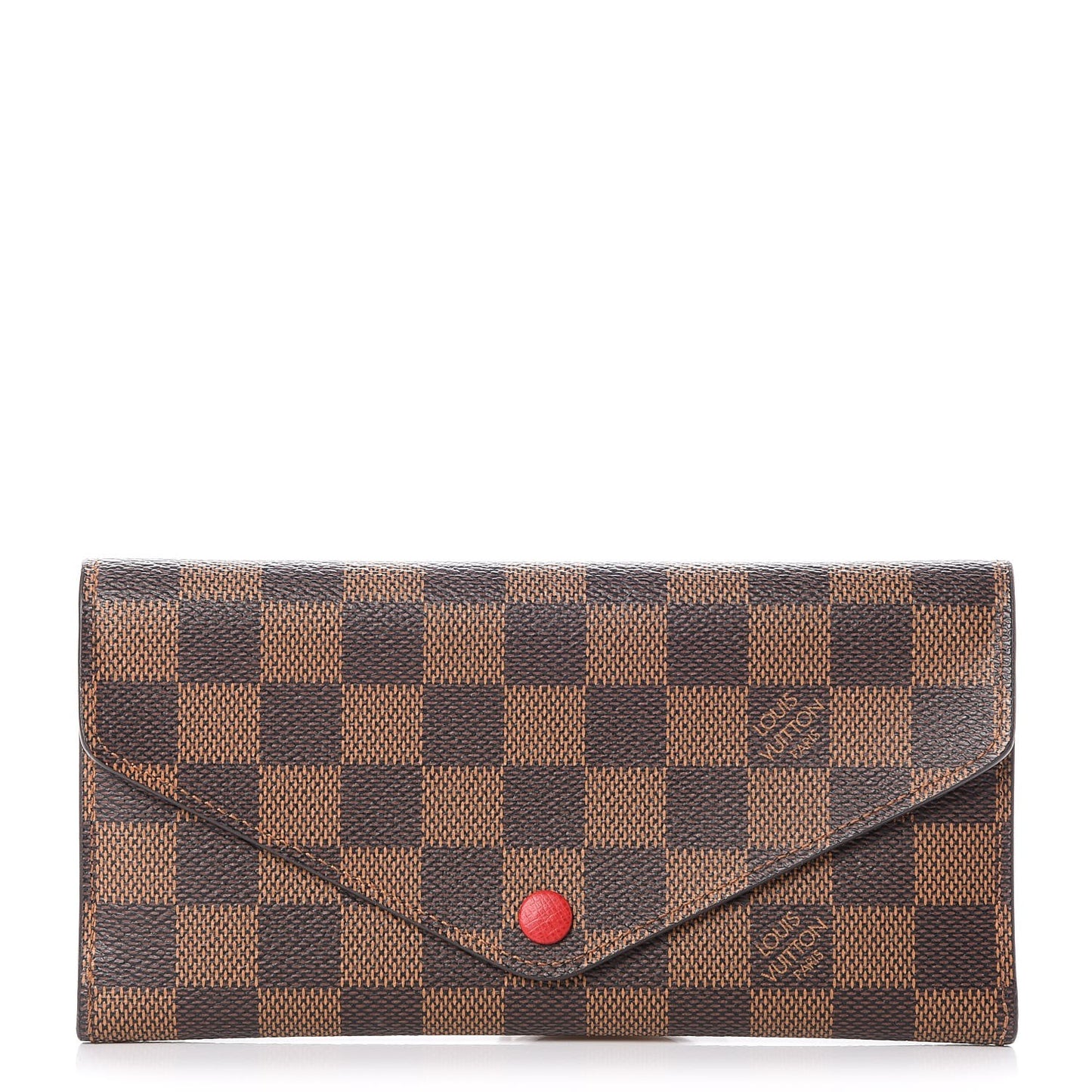 Damier Ebene Josephine Wallet Red
