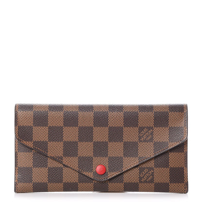 Louis Vuitton Damier Ebene Josephine Wallet Red 1 of 9