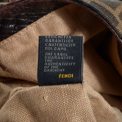 Fendi Zucca Nappa Nuvolata Vitello Tortuga Spy Tobacco Moro 9 of 9