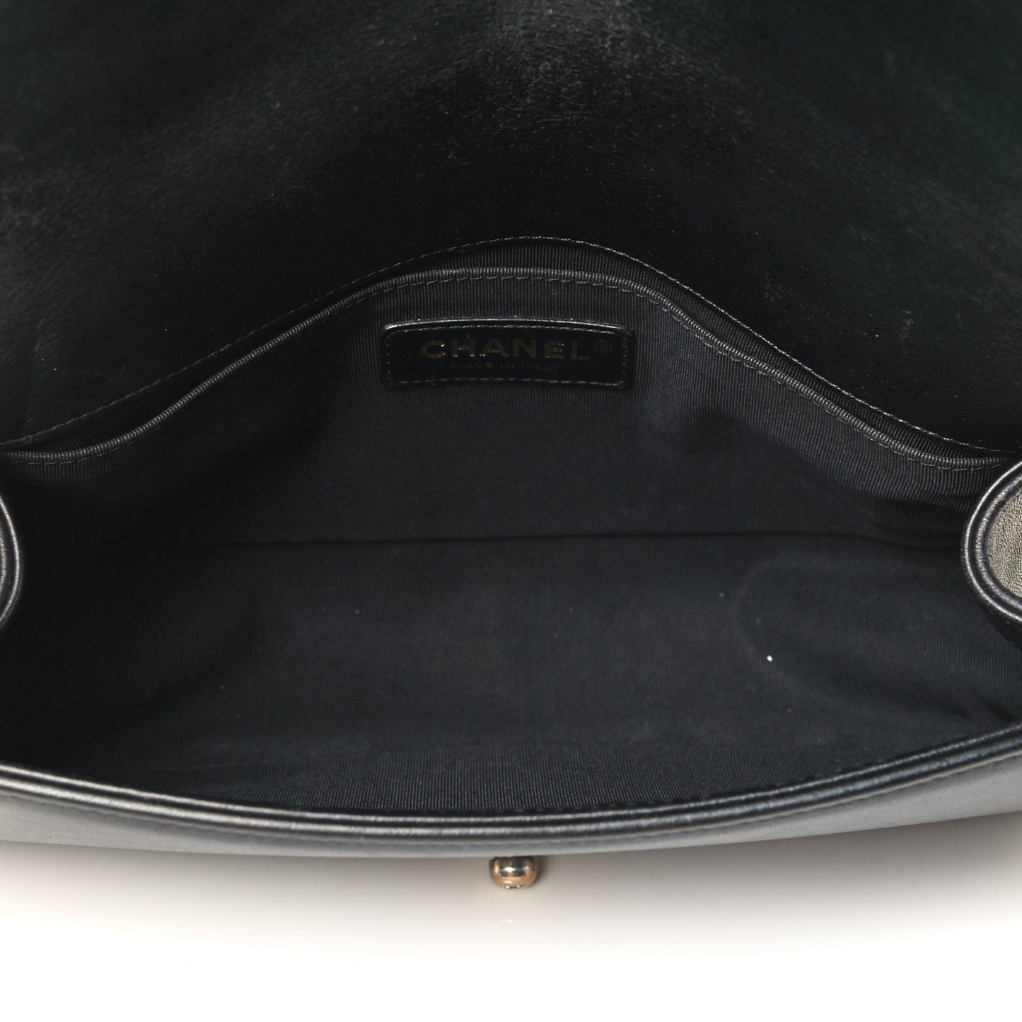 Calfskin Quilted Medium Boy Flap Black