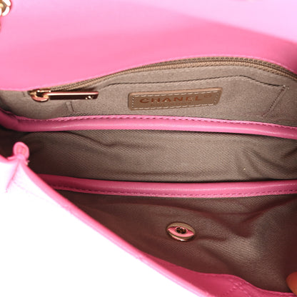 Chanel Goatskin Stitched Casual Trip Single Flap Pink 5 of 10
