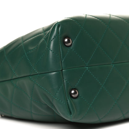 Chanel Calfskin Quilted Large Shopping In Chains Tote Green 9 of 14