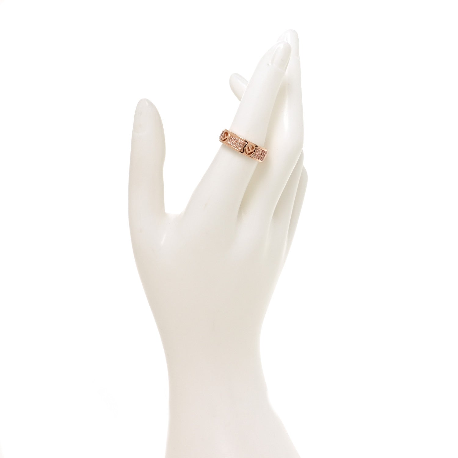 Fendi Metal Crystal F is Fendi Ring M Rose Gold 2 of 6
