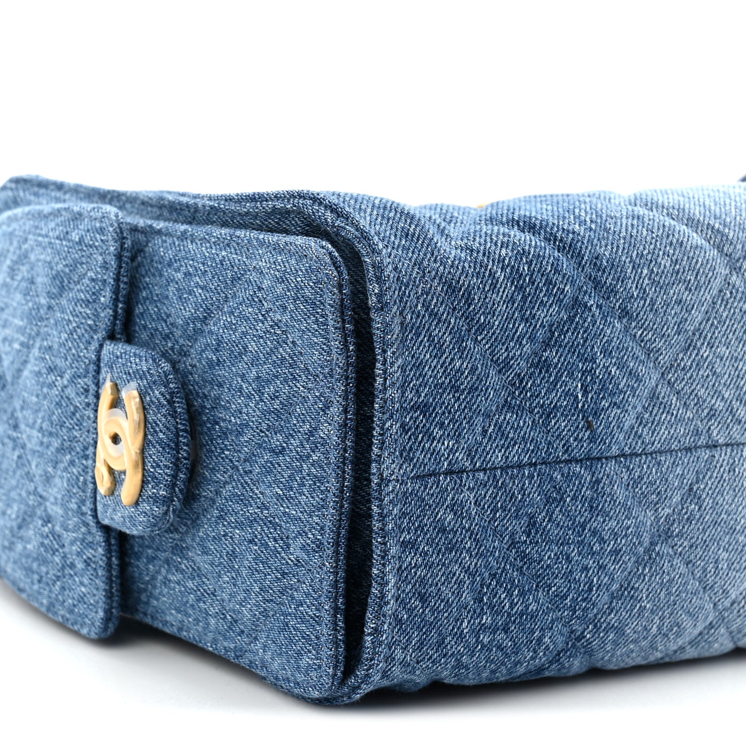 Chanel Washed Denim Quilted Mini Chanel 25 Handbag Blue 9 of 10
