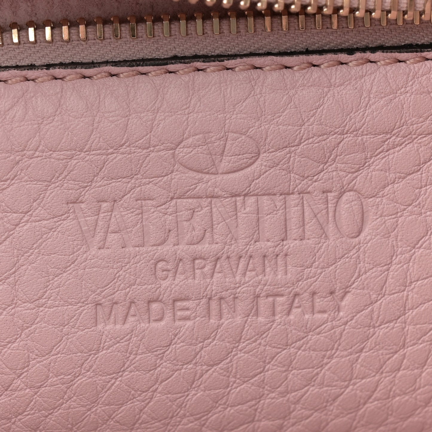 Pebbled Calfskin Mini Rockstud Flip-Lock Messenger Bag Water Rose