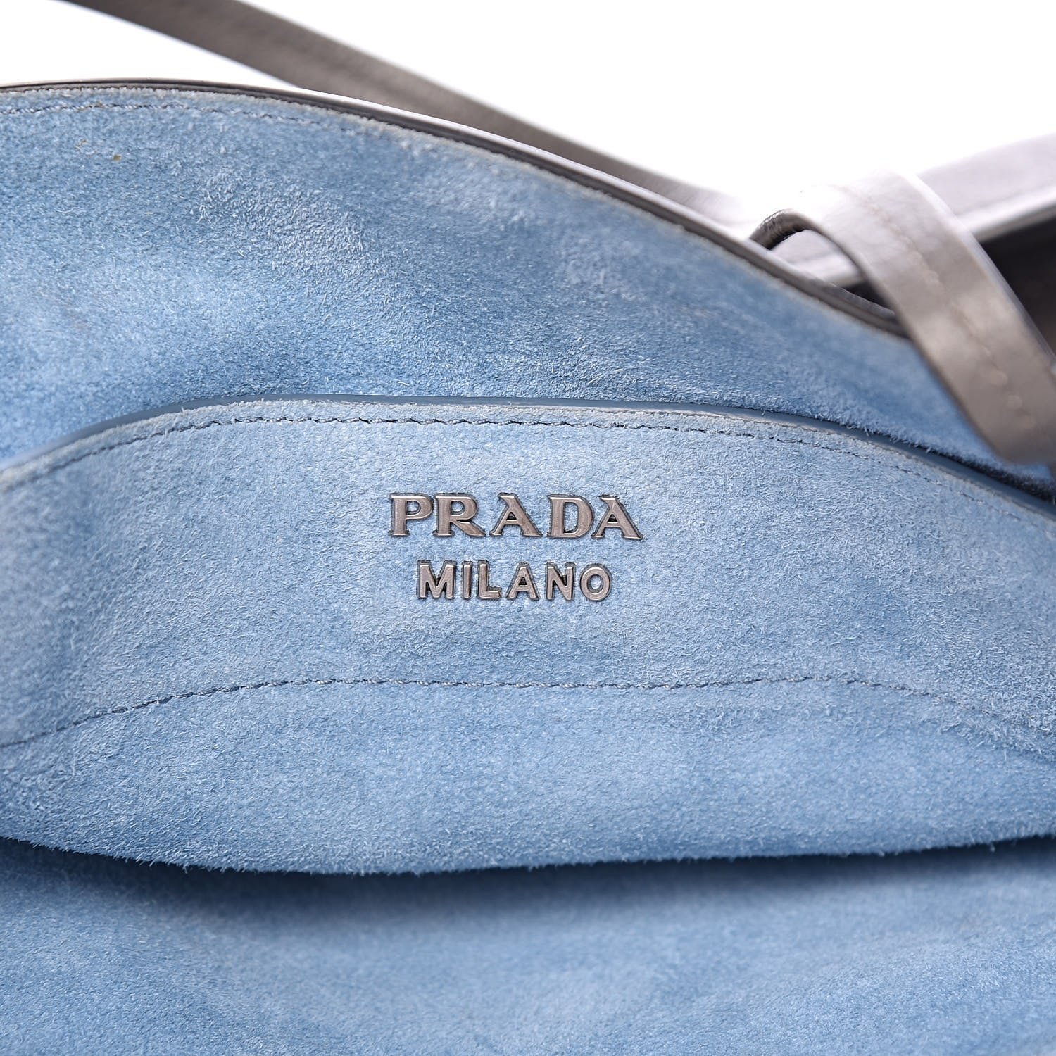 Prada Glace Calfskin Etiquette Shopping Bag Marine Astrale 7 of 12