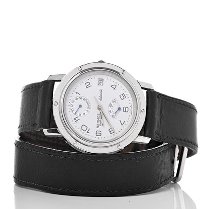 Hermes Stainless Steel Barenia 36mm Clipper Automatic Watch Noir 3 of 14