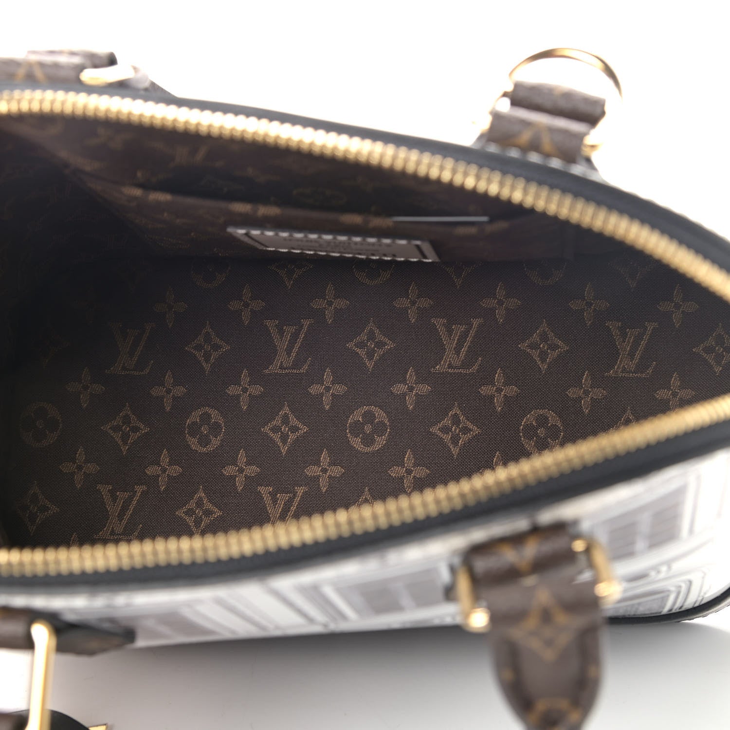 Louis Vuitton X FORNASETTI Calfskin Architettura Alma BB Black White 4 of 7