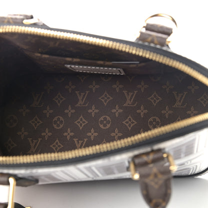Louis Vuitton X FORNASETTI Calfskin Architettura Alma BB Black White 4 of 7