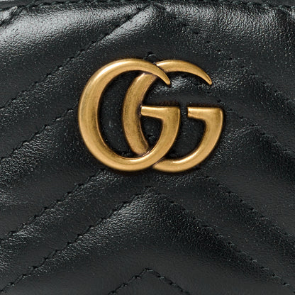 Gucci Calfskin Matelasse GG Marmont Key Pouch Black 8 of 11