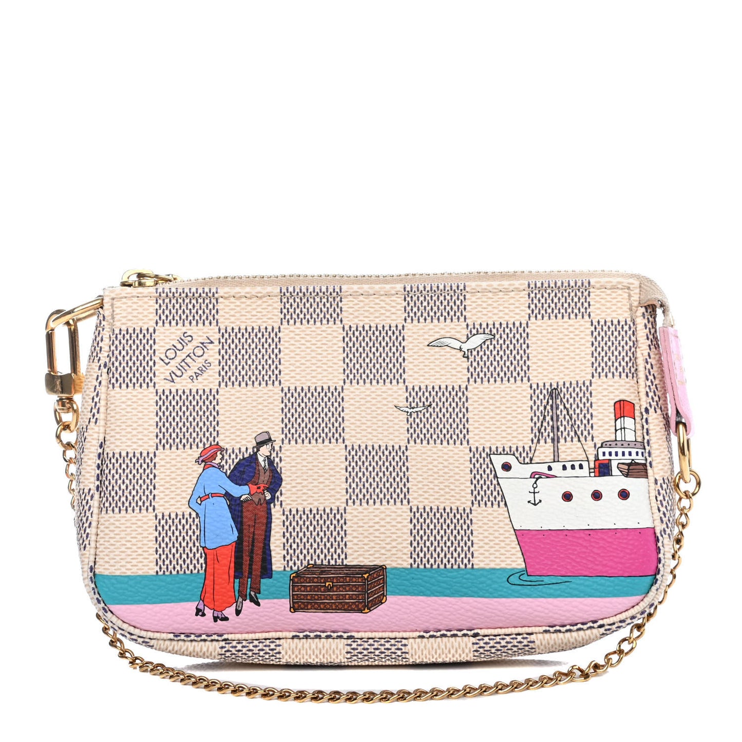 Damier Azur 2016 Christmas Animation Mini Pochette Accessories
